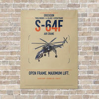 Thumbnail for Erickson S-64F Air Crane vertical canvas print - no frame - beige background