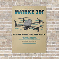 Thumbnail for DJI Matrice 30T vertical canvas print - no frame - beige background
