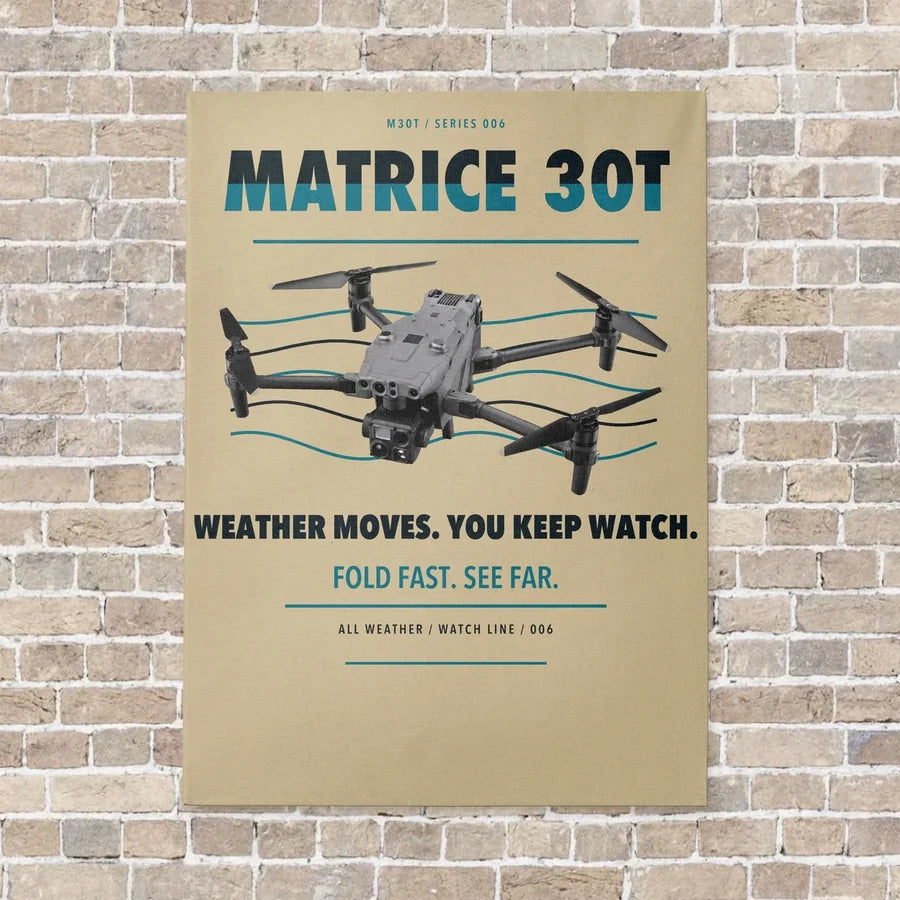 DJI Matrice 30T vertical canvas print - no frame - beige background
