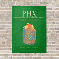 Thumbnail for Phoenix Sky Harbor International Airport PHX - Canvas Framed - Green