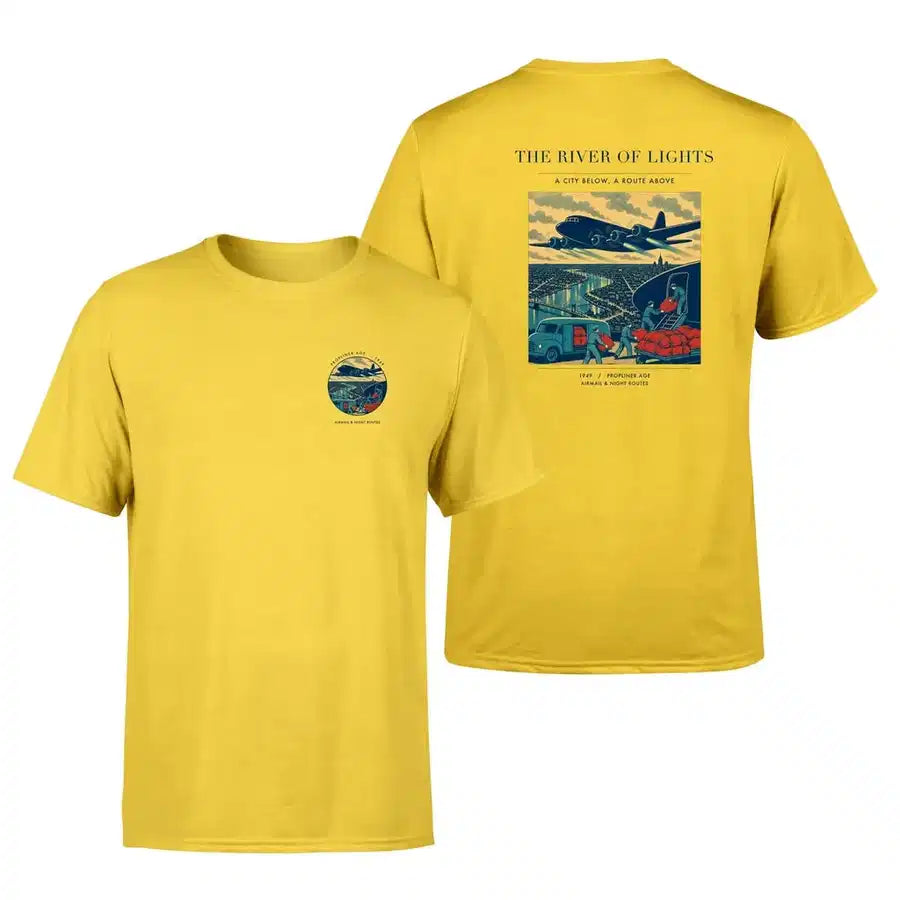 VINTAGE G4152 - The River Of Lights - Double-Side T-Shirt design on yellow double side t shirt