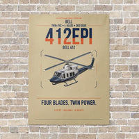 Thumbnail for Bell 412EPI vertical canvas print - no frame - beige background