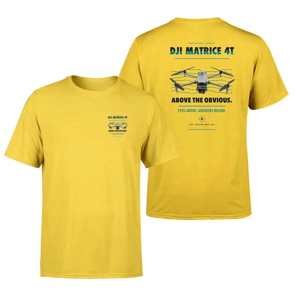 DJI Matrice 4T design on yellow t shirt