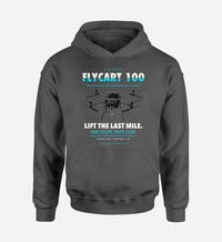 Thumbnail for DJI FlyCart 100 design on dark gray hoodie single side