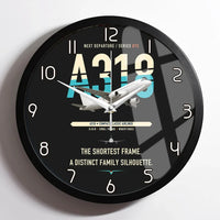Thumbnail for Airbus A318 design on black framed wall clock