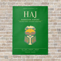 Thumbnail for Hannover Airport HAJ - Canvas Framed - Green