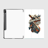 Thumbnail for Airworthiness Lives In The Last Turn design on white samsung tablet tablet case