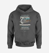 Thumbnail for PW150A design on dark gray hoodie single side