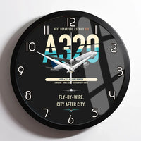 Thumbnail for Airbus A320 design on black framed wall clock