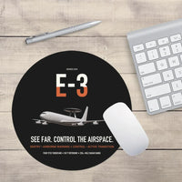 Thumbnail for E-3 Sentry AWACS design on black round mouse pad