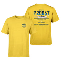 Thumbnail for Tecnam P2006T design on yellow t-shirt, double-side print