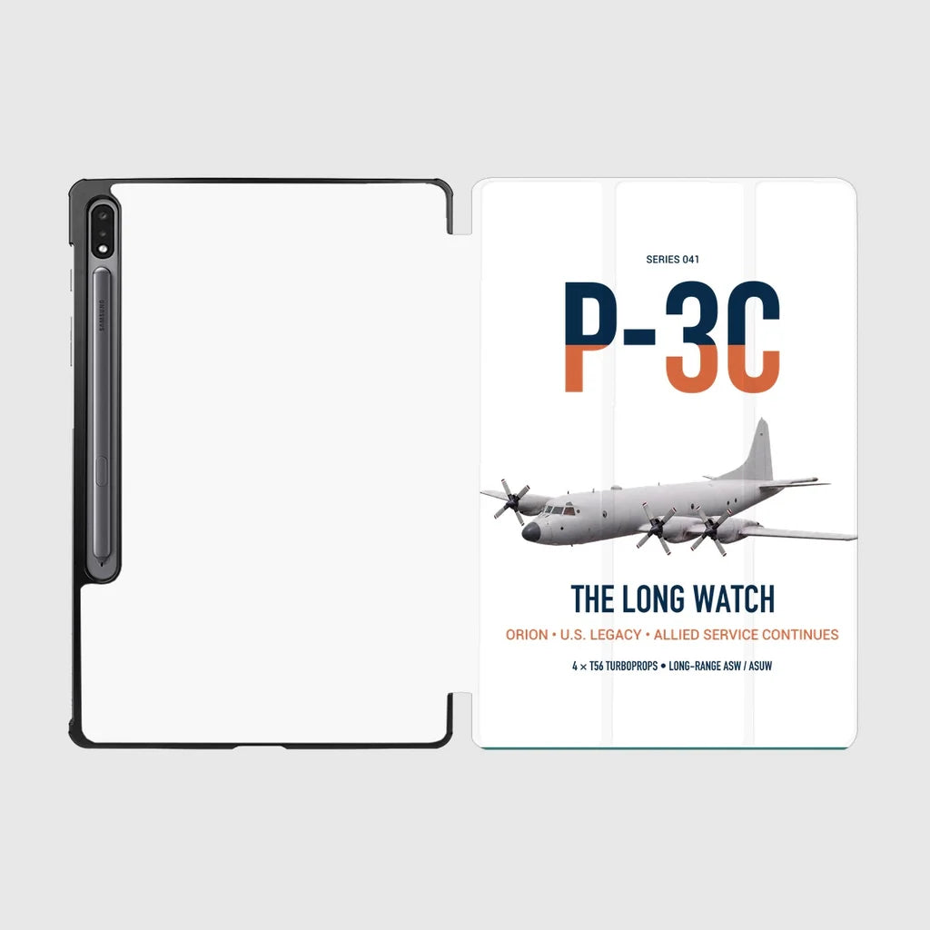 P-3C Orion design on white samsung tablet tablet case