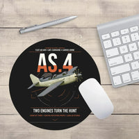 Thumbnail for Fairey Gannet AS.4 design on black round mouse pad