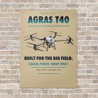 Thumbnail for DJI Agras T40 vertical canvas print - no frame - beige background