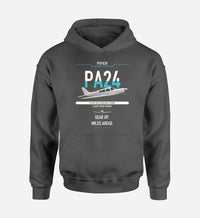 Thumbnail for Piper PA-24-250 Comanche 250 design on dark gray double-side hoodie, single-side print