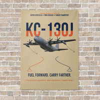 Thumbnail for KC-130J SUPER HERCULES vertical canvas print - no frame - beige background