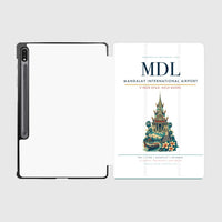 Thumbnail for Mandalay International Airport (MDL) design on white samsung tablet tablet case