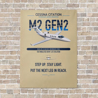Thumbnail for Cessna Citation M2 Gen2 vertical canvas print - no frame - beige background