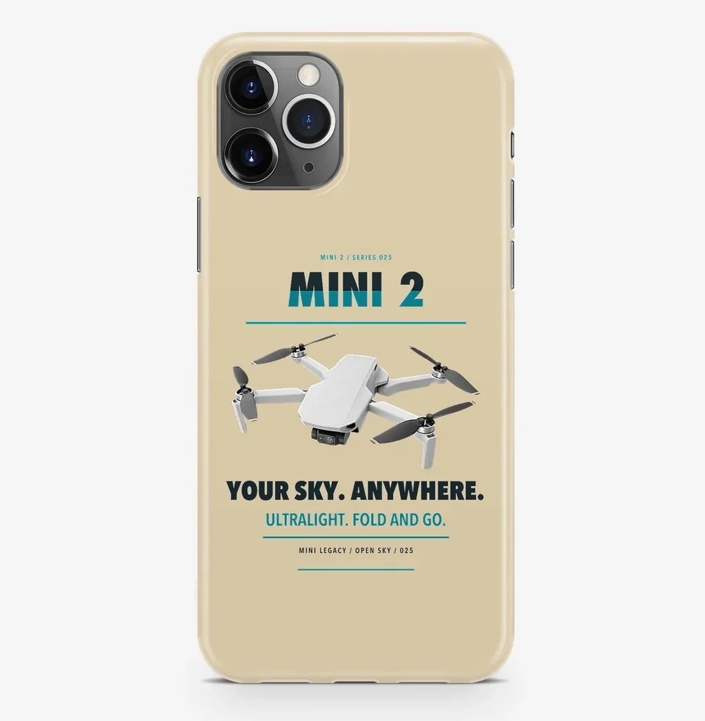 DJI Mini 2 Case ProMax design on beige iphone case promax