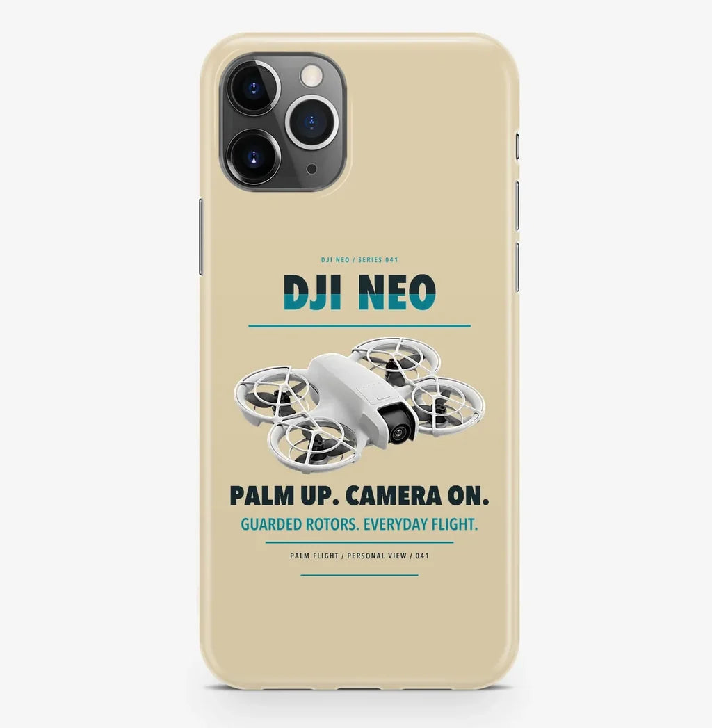 DJI Neo Case ProMax design on beige iphone case promax