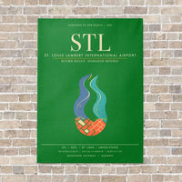 Thumbnail for St. Louis Lambert International Airport STL - Canvas Framed - Green