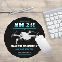 Thumbnail for DJI Mini 2 SE design on black round mouse pad
