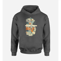Thumbnail for SIGNAL 645 - The Grid Looks Different From Above design on dark gray hoodie single side