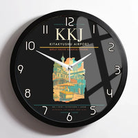 Thumbnail for Kitakyushu Airport (KKJ) design on black framed wall clock
