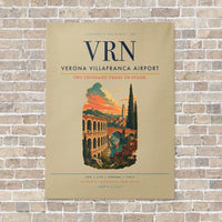 Thumbnail for Verona Villafranca Airport VRN vertical canvas print - no frame - beige background