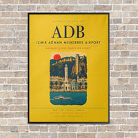 Thumbnail for Izmir Adnan Menderes Airport ADB - Canvas Framed - Yellow