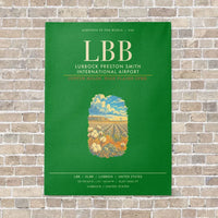 Thumbnail for Lubbock Preston Smith International Airport LBB - Canvas Framed - Green