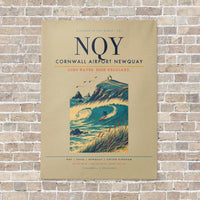 Thumbnail for Cornwall Airport Newquay NQY vertical canvas print - no frame - beige background