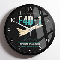 Thumbnail for F4D-1 Skyray design on black framed wall clock