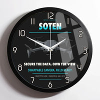 Thumbnail for ACSL SOTEN design on black framed wall clock
