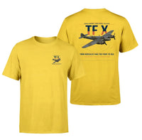 Thumbnail for Bristol Beaufighter TF X design on yellow t-shirt, double-side print