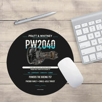 Thumbnail for PW2040 design on black round mouse pad