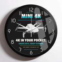 Thumbnail for DJI Mini 4K design on black framed wall clock