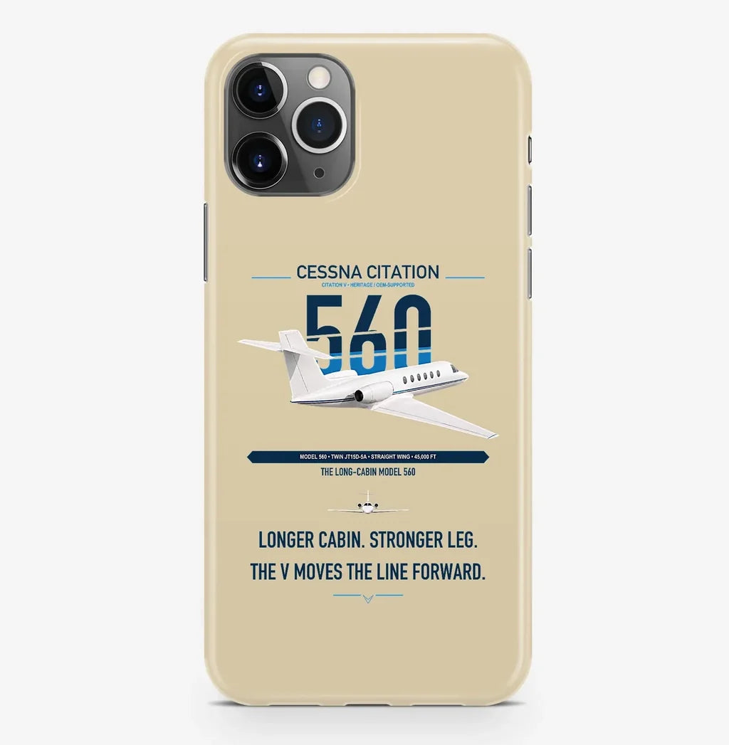 Cessna Citation 560 - Citation V design on beige magsafe iphone case, for iPhone Pro Max