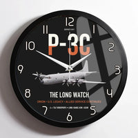 Thumbnail for P-3C Orion design on black framed wall clock
