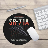 Thumbnail for SR-71A Blackbird design on black round mouse pad
