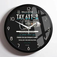 Thumbnail for TAY 611-8 design on black framed wall clock