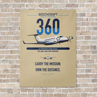 Thumbnail for Beechcraft King Air 360 vertical canvas print - no frame - beige background