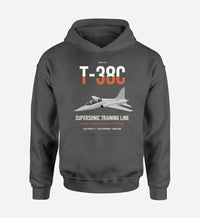 Thumbnail for T-38C Talon design on dark gray double-side hoodie, single-side print