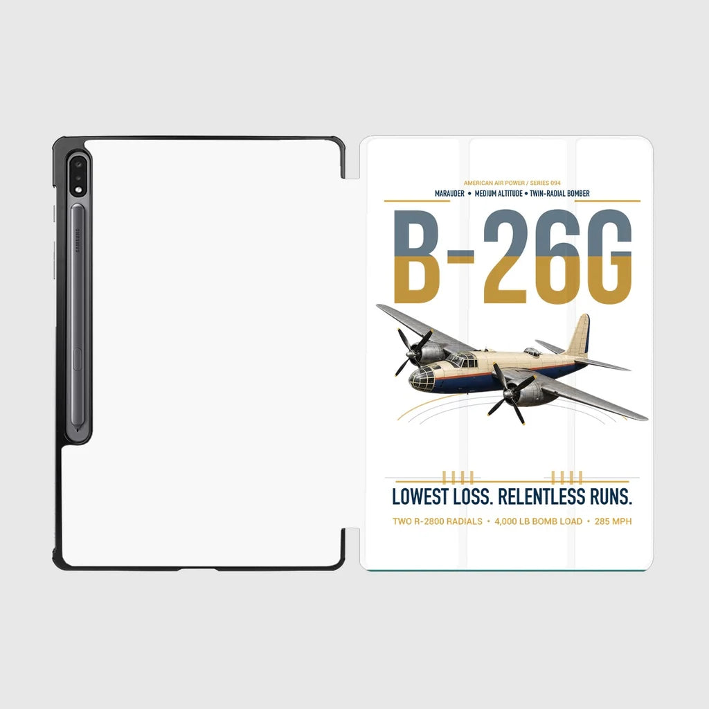 B-26G Marauder design on white samsung tablet tablet case