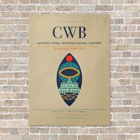 Thumbnail for Afonso Pena International Airport CWB vertical canvas print - no frame - beige background