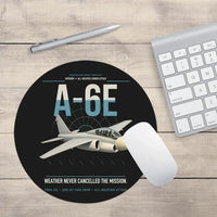 Thumbnail for A-6E Intruder design on black round mouse pad