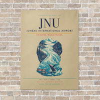 Thumbnail for Juneau International Airport JNU vertical canvas print - no frame - beige background