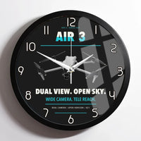 Thumbnail for DJI Air 3 design on black framed wall clock
