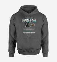Thumbnail for PW4000-100 design on dark gray hoodie single side