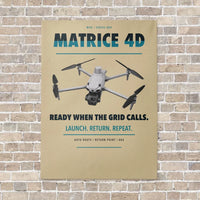 Thumbnail for DJI Matrice 4D vertical canvas print - no frame - beige background